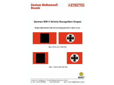 German Wwii Vehicle Recognition Drapes - zdjęcie 2