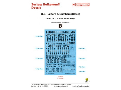 U.S. Letters & Numbers Black - zdjęcie 1
