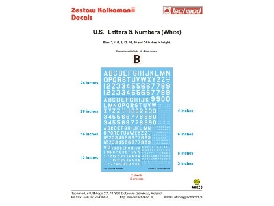 U.S. Letters & Numbers White - zdjęcie 1