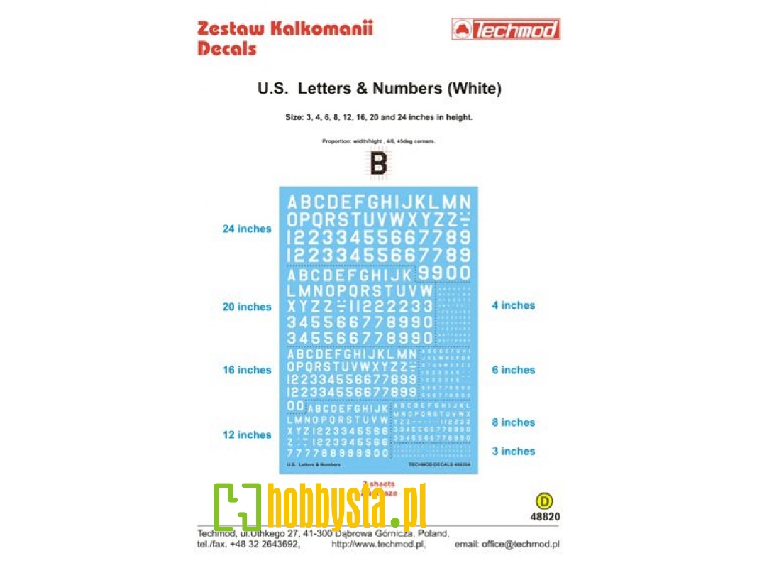 U.S. Letters & Numbers White - zdjęcie 1