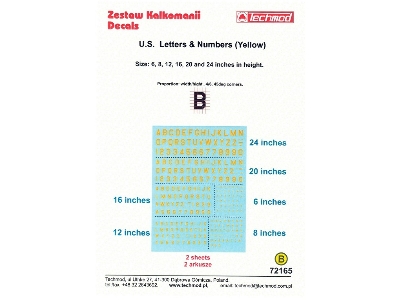 U.S. Letters & Numbers (Yellow) - zdjęcie 2