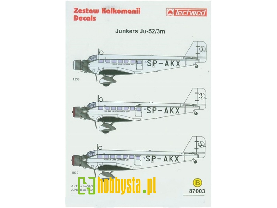 Junkers Ju-52 Pll Lot - zdjęcie 1