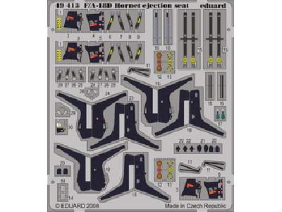  F/ A-18D ejection seat 1/48 - Hobby Boss - blaszki - zdjęcie 1