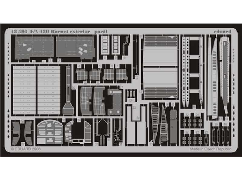  F/ A-18D exterior 1/48 - Hobby Boss - blaszki - zdjęcie 1