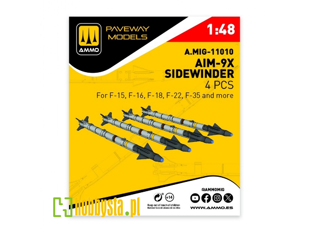 Aim-9 X Sidewinder (4 Pcs / 3d-printed) - zdjęcie 1