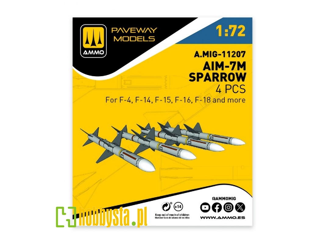 Aim-7 M Sparrow (4 Pcs / 3d-printed) - zdjęcie 1