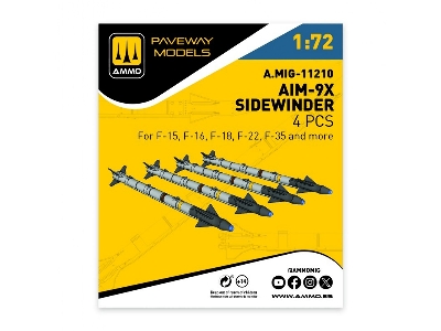 Aim-9 X Sidewinder (4 Pcs / 3d-printed) - zdjęcie 1
