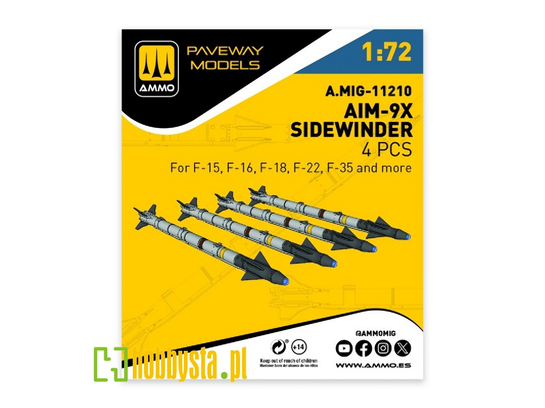 Aim-9 X Sidewinder (4 Pcs / 3d-printed) - zdjęcie 1