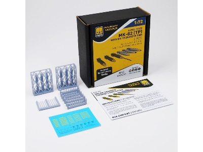 Mk.82 With Thermal Protection And Mk.15 Snakeye Fin (6 Pcs / 3d-printed) - zdjęcie 2