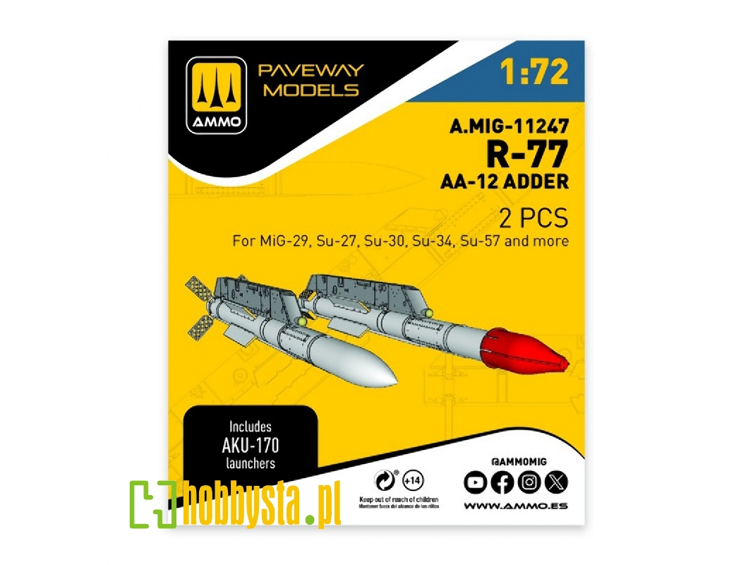 R-77 - Aa-12 Adder (2 Pcs / 3d-printed) - zdjęcie 1