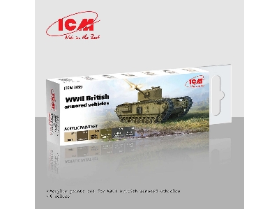 Acrylic Paint Set For WWII British Armored Vehicles - zdjęcie 1