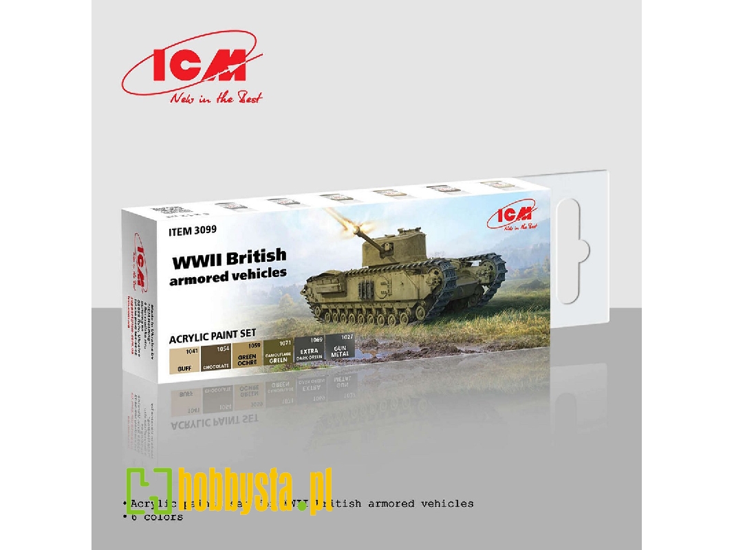 Acrylic Paint Set For WWII British Armored Vehicles - zdjęcie 1