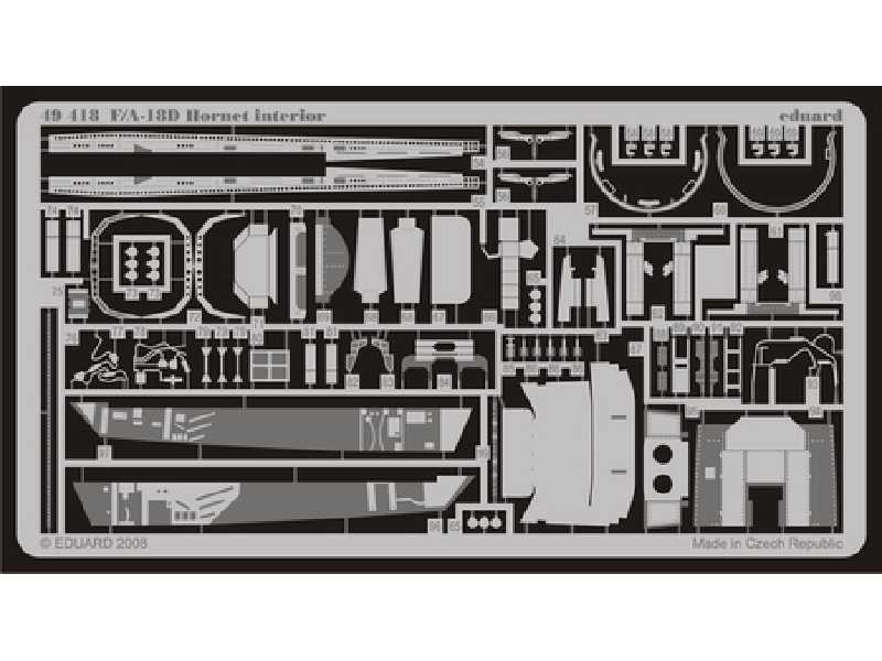 F/ A-18D interior S. A. 1/48 - Hobby Boss - blaszki - zdjęcie 1 F/ A-18D interior S. A. 1/48 - Hobby Boss - blaszki - zdjęcie 1