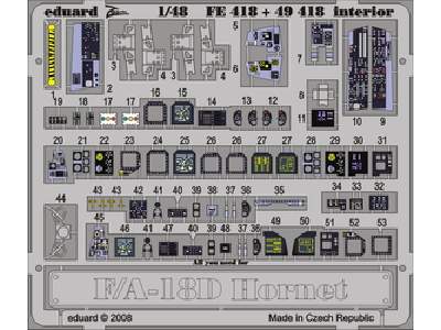  F/ A-18D interior S. A. 1/48 - Hobby Boss - blaszki - zdjęcie 1