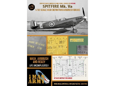 Supermarine Spitfire Mk.Va - Airbrush Maks Set (For Kotare Kits) - zdjęcie 1