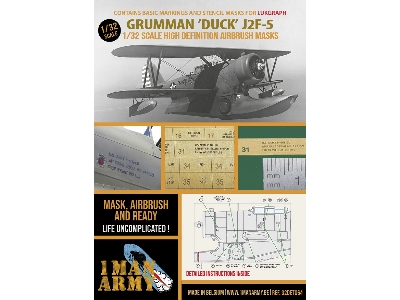 Grumman Duck J2f-5 - Airbrush Maks Set (For Lukgraph Kits) - zdjęcie 1
