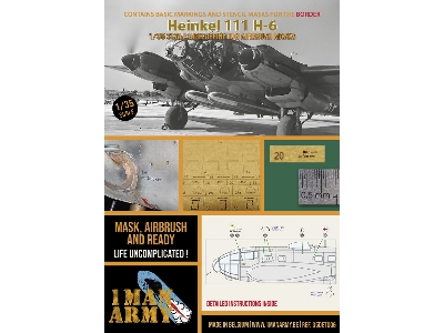 Heinkel He-111h-6 - Airbrush Maks Set (For Border Model Kits) - zdjęcie 1