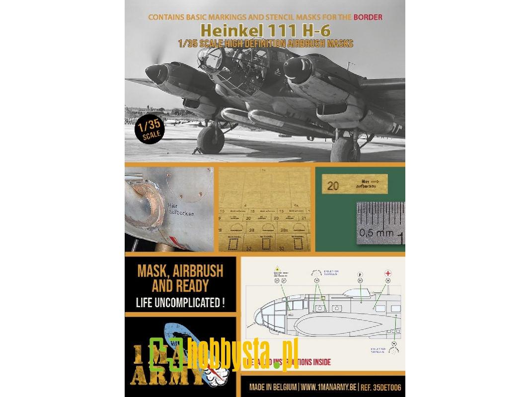 Heinkel He-111h-6 - Airbrush Maks Set (For Border Model Kits) - zdjęcie 1