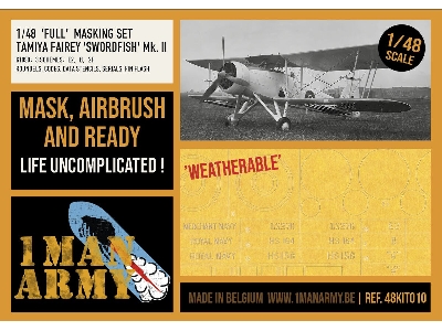 Fairey Swordfish Mk.Ii - Full Airbrush Maks Set (For Tamiya Kits) - zdjęcie 1