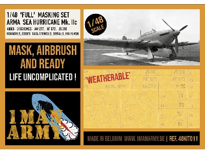 Hawker Sea Hurricane Mk.Iic - Full Airbrush Maks Set (For Arma Hobby Kits) - zdjęcie 1