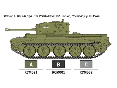 Cromwell Mk. IV - Normandia - Polska 1. Dywizja Pancerna gen. Maczka - zestaw z farbami - zdjęcie 4