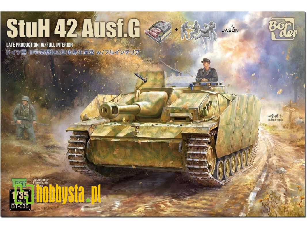 StuH 42 Ausf.G późny - z pełnym wnętrzem - ZAWIERA CZAPKĘ M43 - zdjęcie 1