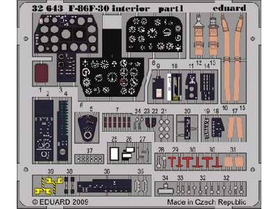  F-86F-30 interior S. A. 1/32 - Kinetic - blaszki - zdjęcie 2