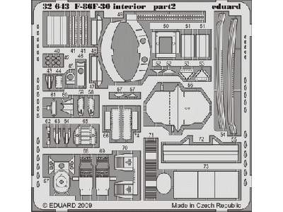  F-86F-30 interior S. A. 1/32 - Kinetic - blaszki - zdjęcie 3