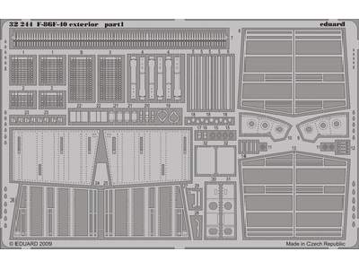  F-86F-40 exterior 1/32 - Kinetic - blaszki - zdjęcie 1