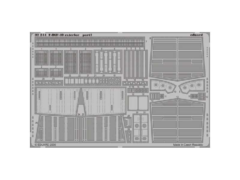 F-86F-40 exterior 1/32 - Kinetic - blaszki - zdjęcie 1 F-86F-40 exterior 1/32 - Kinetic - blaszki - zdjęcie 1
