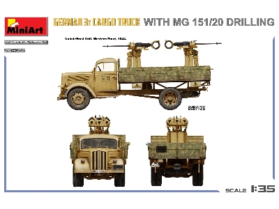 German 3t Cargo Truck With  Mg 151/20 Drilling - zdjęcie 13