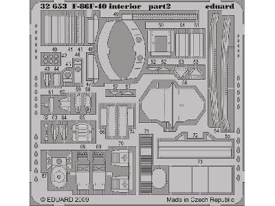  F-86F-40 interior S. A. 1/32 - Kinetic - blaszki - zdjęcie 3