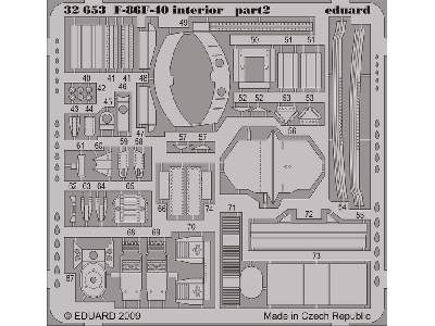  F-86F-40 interior S. A. 1/32 - Kinetic - blaszki - zdjęcie 3