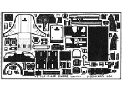  F-86F interior 1/32 - Hasegawa - blaszki - zdjęcie 1