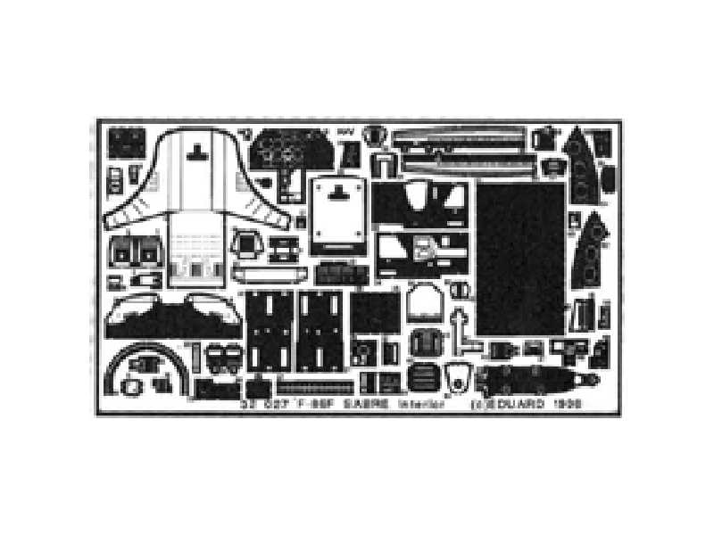  F-86F interior 1/32 - Hasegawa - blaszki - zdjęcie 1