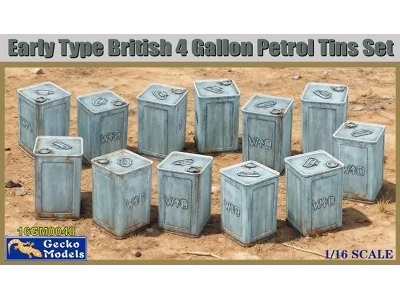 British Early Type 4 Gallon Petrol Tins Set - zdjęcie 1