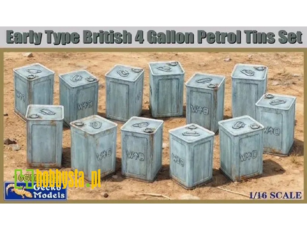 British Early Type 4 Gallon Petrol Tins Set - zdjęcie 1
