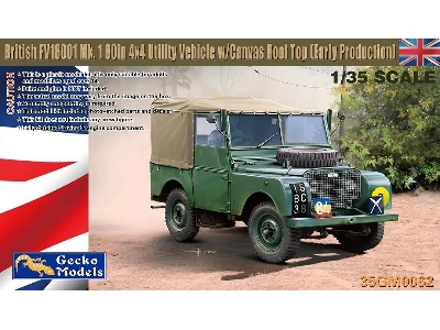 British Fv18001 Mk.1 80in 4x4 Utility Vehicle W/ Canvas Roof Top (Early Prod.) - zdjęcie 1