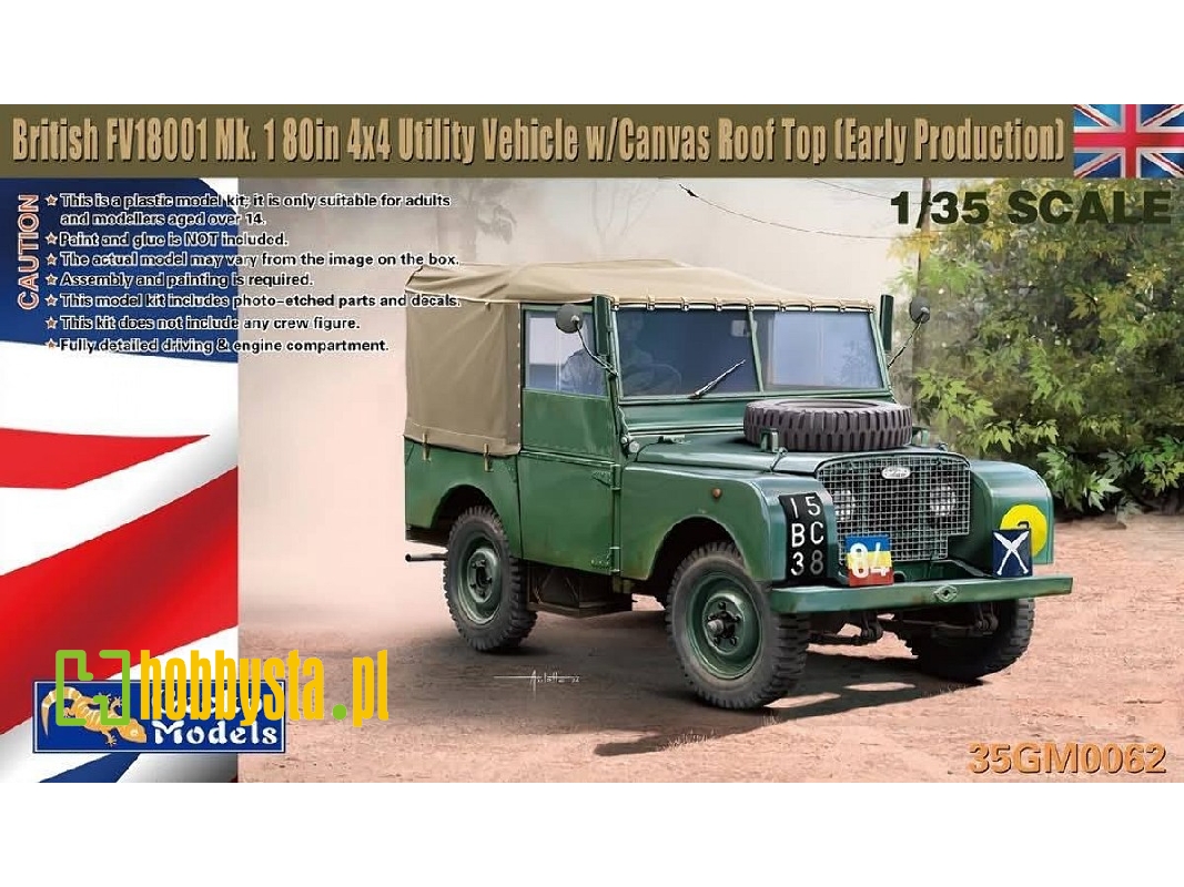 British Fv18001 Mk.1 80in 4x4 Utility Vehicle W/ Canvas Roof Top (Early Prod.) - zdjęcie 1