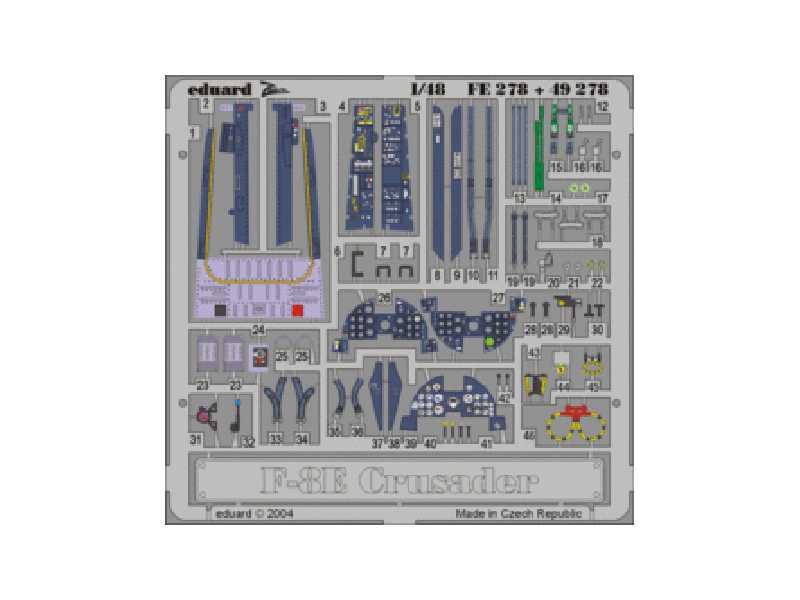 F-8E 1/48 - Hasegawa - blaszki - zdjęcie 1 F-8E 1/48 - Hasegawa - blaszki - zdjęcie 1