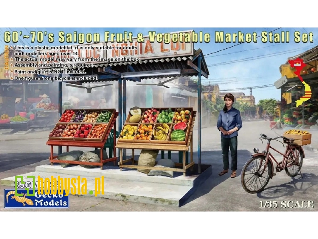 60's-70's Saigon Fruit & Vegetable Market Stall Set - zdjęcie 1