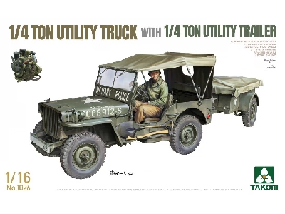 US WWII Willys 1/4 Ton Utility Truck with 1/4 Ton Utility Trailer - zdjęcie 1