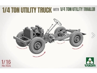 US WWII Willys 1/4 Ton Utility Truck with 1/4 Ton Utility Trailer - zdjęcie 3