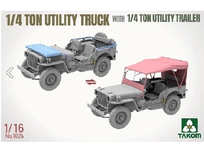 US WWII Willys 1/4 Ton Utility Truck with 1/4 Ton Utility Trailer - zdjęcie 4