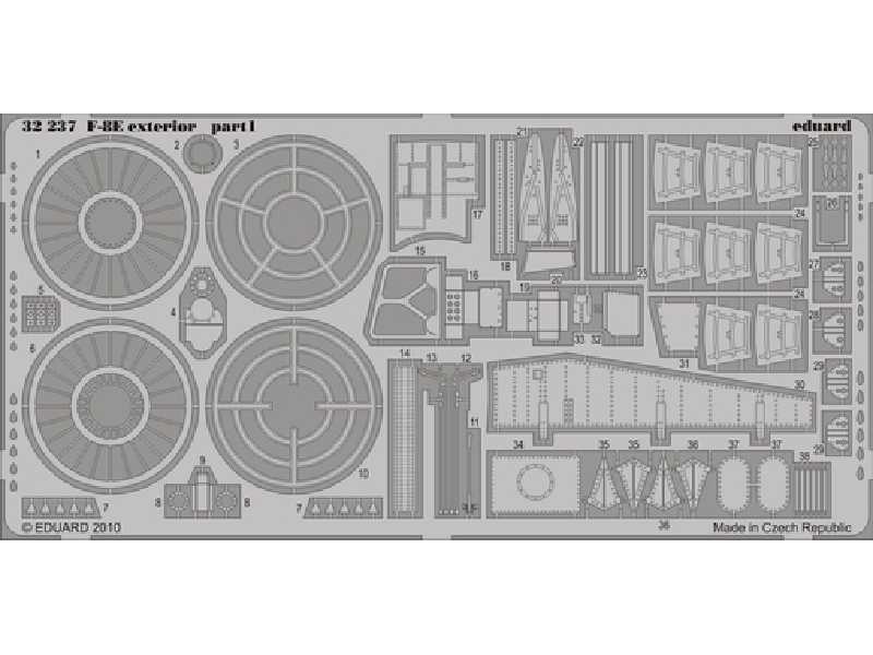  F-8E exterior 1/32 - Trumpeter - blaszki - zdjęcie 1