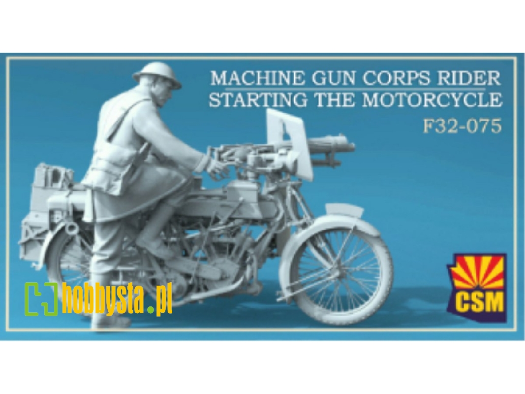 Machine Gun Corps Rider Starting The Motorcycle (3d-printed) - zdjęcie 1