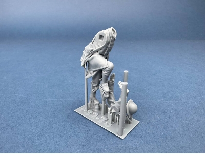 Machine Gun Corps Rider Starting The Motorcycle (3d-printed) - zdjęcie 3