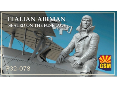 Italian Airman Seated Of The Fuselage (1 Figure / 3d-printed) - zdjęcie 2