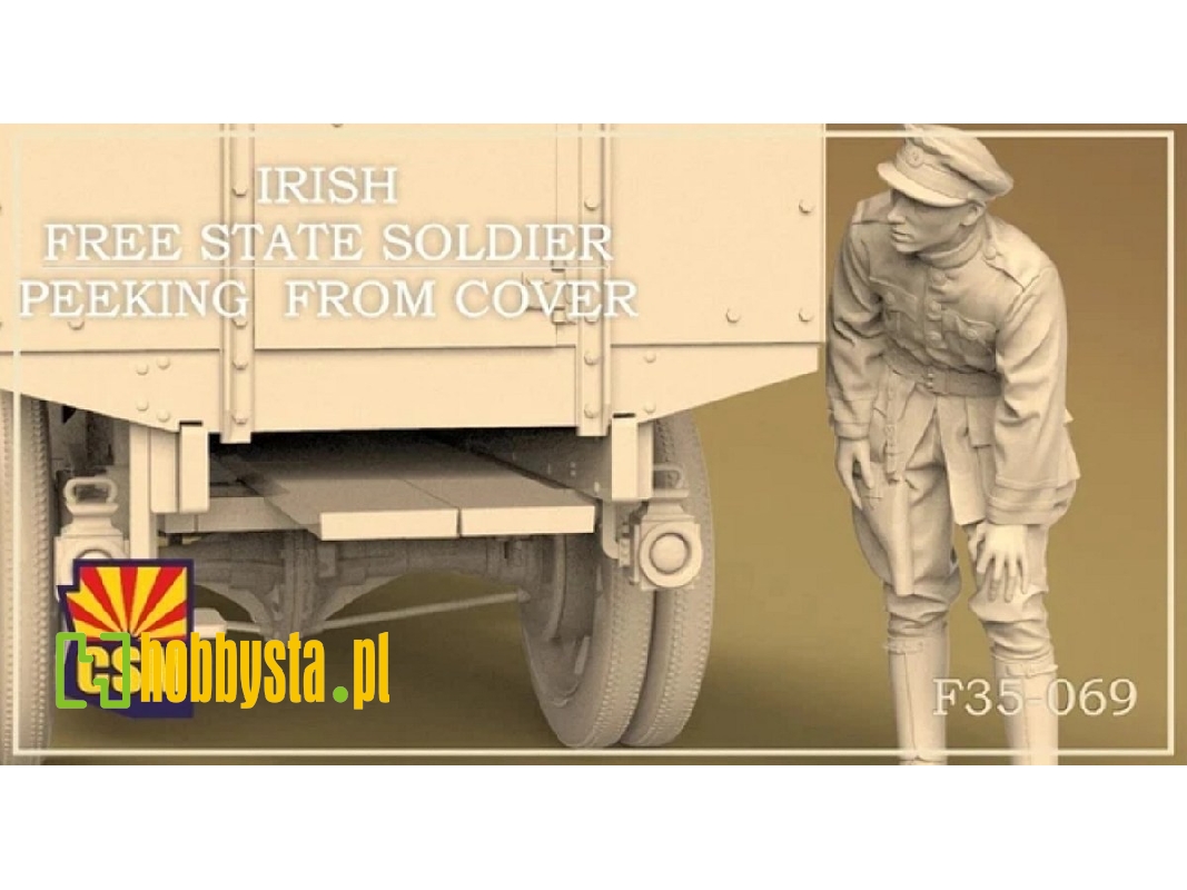 Irish Free State Soldier Peeking From Cover (1 Figure / 3d-printed) - zdjęcie 1