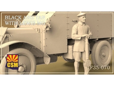 Black And Tan With Lewis Gun (1 Figure / 3d-printed) - zdjęcie 1